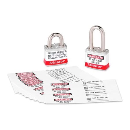 Master Lock Master Lock Lock Labels With Clear Laminate Overlabel, Pkg Qty 40,  461